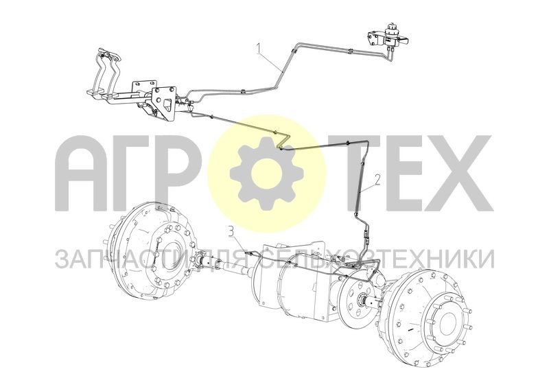 Чертеж Система тормозная рабочая (T500.04.04.000Ф)